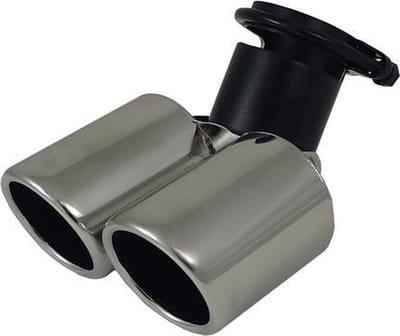 Uitlaatsierstuk RVS Verstelbaar 2x 76mm rond - passend 45-58mm