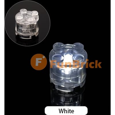 10 STUKS Multi Flash LED Licht Bouwstenen 2x2 Rond Baksteen MOC Speelgoed voor Stadsweg Assemblage Klassiek Cadeau 2PCS wit