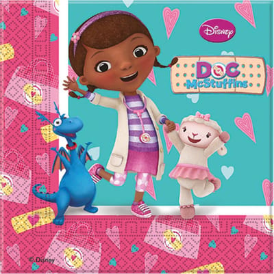 Set van Doc McStuffins™ servetten - Feestdecoratievoorwerp