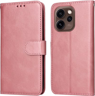 Telestore - Roze agenda book case hoesje - Telefoonhoesje geschikt voor Oppo Reno15 Pro 5G / Oppo Reno 15 Pro 5G