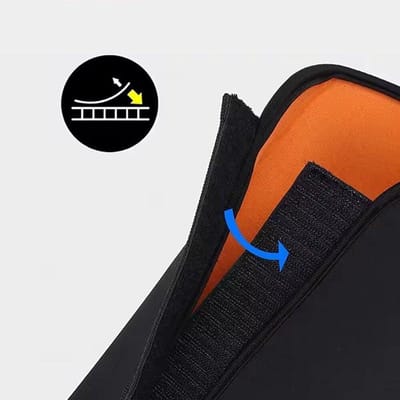 MDUG Fietsaccuhoes - Zwart & Oranje - One size fits all - Lithium-ion accubeschermer voor fietsen - Geschikt voor binnenbanden met een omtrek van 28 cm tot 34 cm - Accessoire voor elektrische fietsen