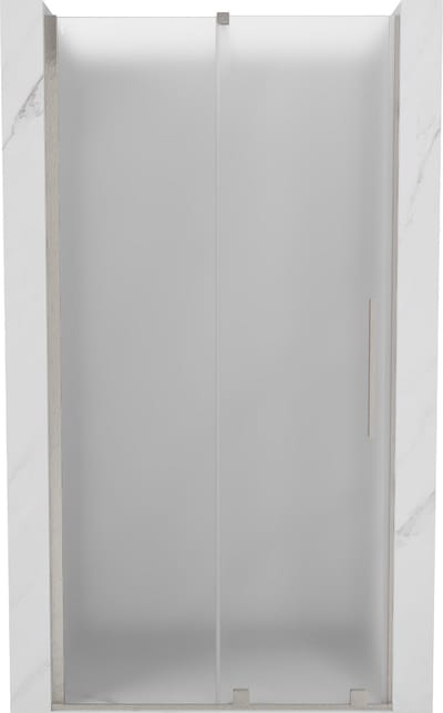 Mexen Velar schuifdeuren voor douche 90 , vorst, geborsteld nikkel - 871-090-000-31-97