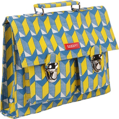 Bakker Made With Love - Mini Schooltas - Rugtas - Canvas - Fairtrade - Rugbanden - groen figuur - 28x22x6 cm