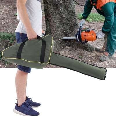 Kettingzaag Tas - Draagtas Opbergtas - Veilig Transport - Waterdicht Oxford Materiaal - 92 cm Lengte - Groen
