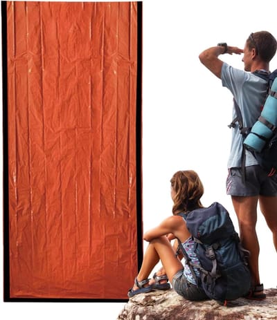 Slaapzak Volwassenen - Kampeerzak Thermisch - Buiten Overleven - Reflecterende Warmte - 266 x 91 cm - Oranje