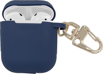 Høyde - Geschikt voor AirPods 1 / 2 - Softcase hoesje - Donkerblauw