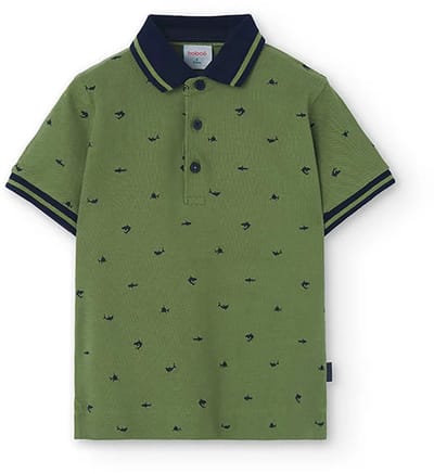 Boboli 738086 Korte Mouw Poloshirt Groen 8 Years Jongen
