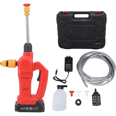 Draadloze hogedrukreiniger IPX7 Waterdicht Batterijgevoed Draagbare hogedrukreiniger met 180 Graden black