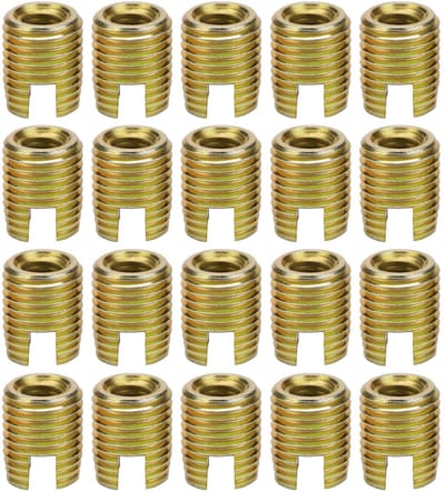 Dailygoods- Schroefdraadinzetstukken 20 Stuks - Koolstofstaal - Reparatieset - Zelftappend - M8 x 1,25 / M12 x 1,5 - Duurzaam - Eenvoudig te installeren - Schroefinzet