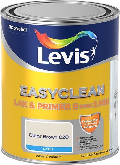 Levis - Easyclean Lak & Primer 2-In-1 Mix - Clear Brown C20 - Mengverf - 1 L