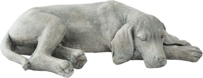 Clayre & Eef Beeld Hond 58x35x15 cm Grijs Polyresin