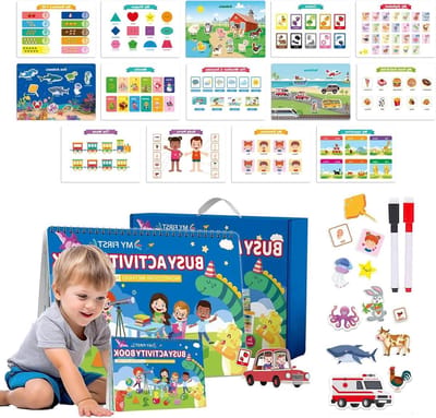 Activiteitenboek Peuters - Ontwikkelingsspeelgoed - Fijne Motoriek Trainen - Dubbellaags Educatief - 29 x 21.5 x 3 cm - Uniek