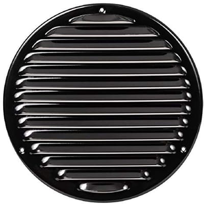 Rond Ventilatierooster 100mm met Insectenbescherming - Zwart ABS Kunststof