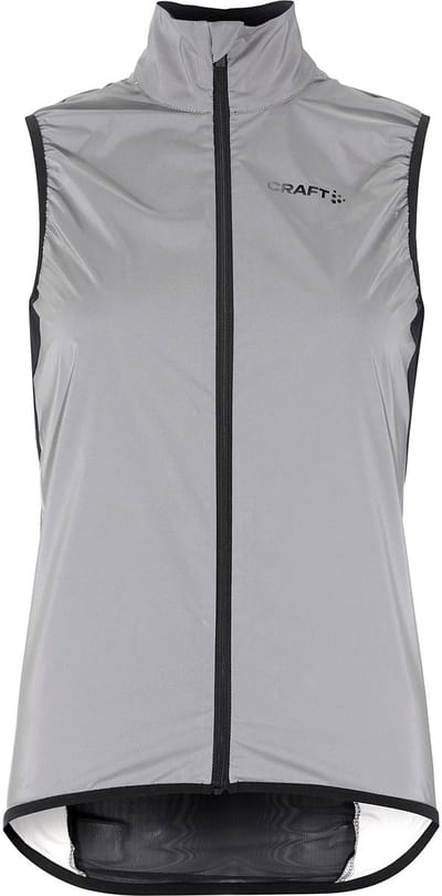 Craft Adv Essence Lumen Mouwloos Fietswindjack Dames - Zilver Reflecterend | Maat: XL