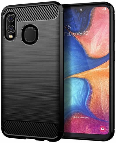 Hoesje Geschikt Voor Samsung Galaxy A20e Hoesje Brushed TPU - Matt Zwart
