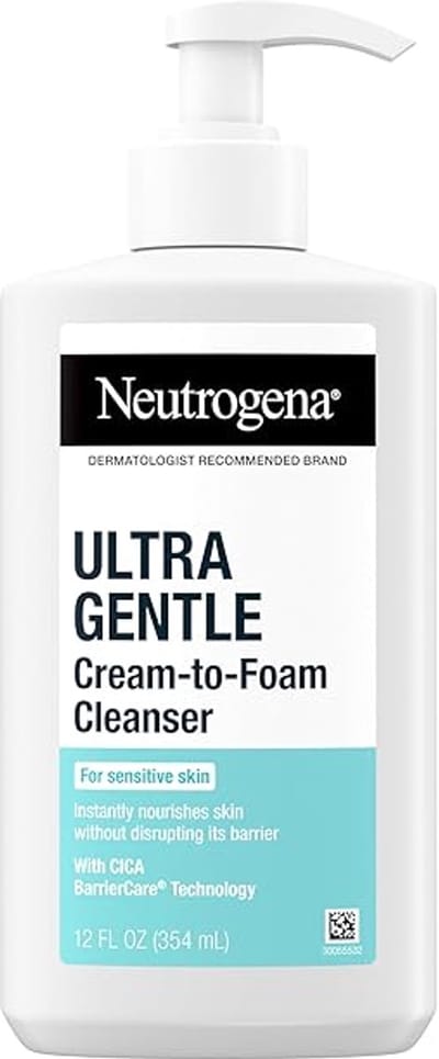 Neutrogena - Ultra Gentle Gezichtsreiniger Crème naar Schuim – Voor Gevoelige Huid – 251 ml