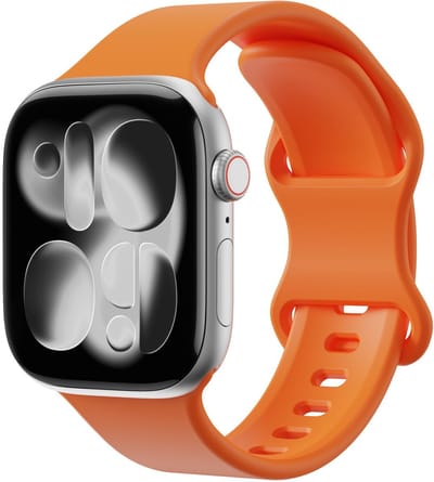 SBG Siliconen Bandje Geschikt voor Apple Watch 1/2/3/4/5/6/7/8/9/10/11/SE/Ultra - 49/46/45/44/42MM - Horlogebandje Oranje
