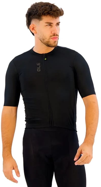Ale Pragma Color Block Korte Mouw Wielertrui Zwart M Man