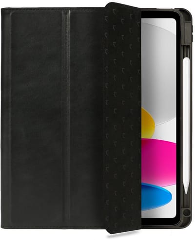 Rosso Elite Hoes Geschikt voor Apple iPad 11 (2025) A16 / 10.9 (2022) - 2-in-1 Echt Leer Book Case en Back Cover - Magnetisch Uitneembaar Hoesje - Beschermhoes Zwart