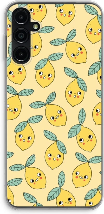 Case Company® - Hoesje geschikt voor Samsung Galaxy A14 hoesje - Citroenen - Soft Cover Telefoonhoesje - Bescherming aan alle Kanten en Schermrand