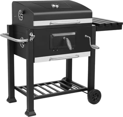 Houtskool BBQ - Barbecue - Thuis of camping - Kachel - Voor 5-10 Personen - Op wielen - Outdoor