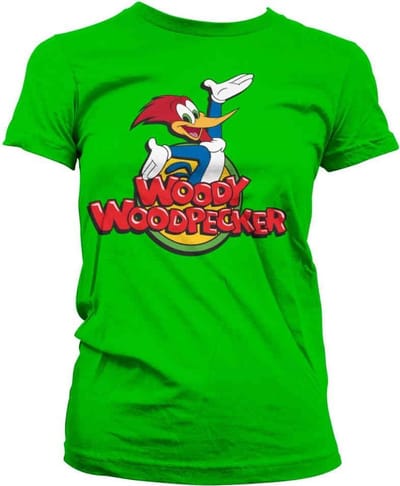 Woody Woodpecker Dames Tshirt -S- Classic Logo Groen