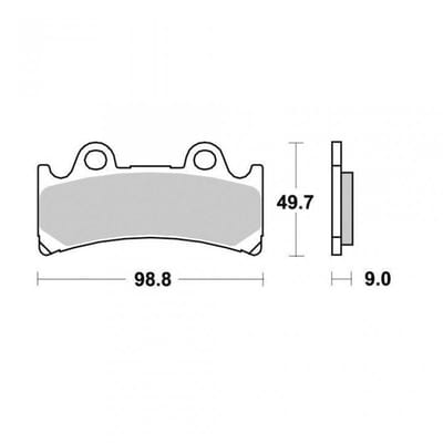 Plaquette de frein Perftec pour Moto Yamaha 750 Yzf Sp / R 1993 à 1999 AVG / AVD Neuf