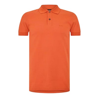 Boss Heren Firenze Katoenen Poloshirt (Donker Oranje)