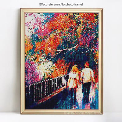 Diamant mosaïque plein affichage Portrait point de croix bricolage diamant peinture photo 20X30 blue