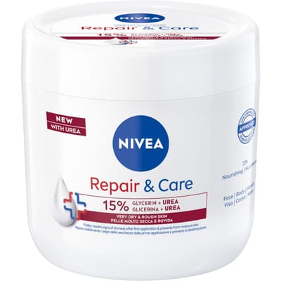 NIVEA Crème Multifonctionnelle Réparation & Soin Urée, 400 ml, 385587