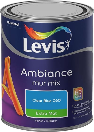 Levis - Ambiance Mur Extra Mat Mix - Clear Blue C60 - Mengverf - 1 L