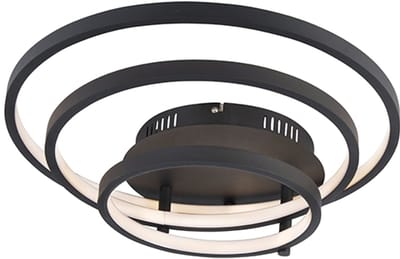 QAZQA Rondas CL Grote plafondlamp - 1 lichts - L 770 mm - Zwart
