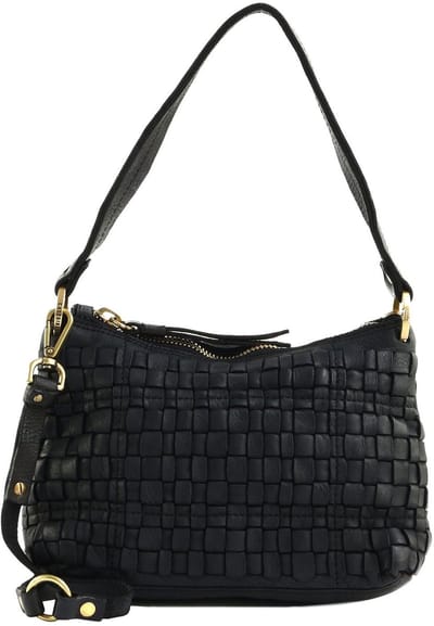 CATERINA LUCCHI Leren schoudertas Asia Shoulder Bag Nero zwart