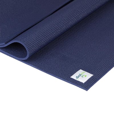 Ecoyogi Classic PVC Yogamat XL Blauw – Extra Lang (200x61 cm) – 6 mm Dikte voor Optimale Demping – Comfortabel & Slijtvast - Inclusief Draagriem – Ideaal voor Beginners – Extra Dikke Yoga Mat - Geschikt als Sport mat, Fitness mat en Pilates mat