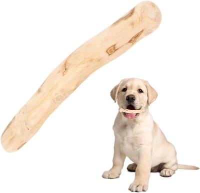 Honden Kauwstokken - Houten Kauwspeelgoed - Tanden Schoonmaken - Natuurlijk Materiaal - 17 cm - Bruin