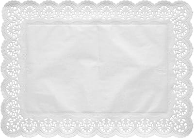 100 Taartranden hoekig 53 cm x 32,5 cm wit