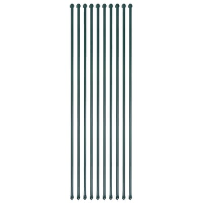vidaXL - Tuinpalen - 1,5 - m - metaal - groen - 10 - st