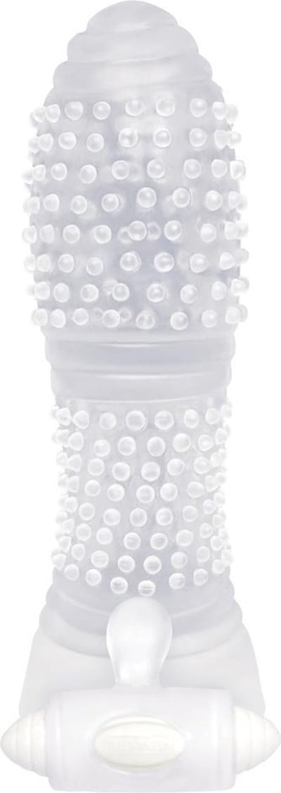 Sextenders - Vibrerende Penis Sleeve - Met Nopjes - Transparant