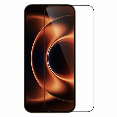 Coverup Screen Protector - Geschikt voor Xiaomi 17 Ultra Screen Protector - Coverup Full-Cover Tempered Glass - Fingerprint Unlock - Zwart