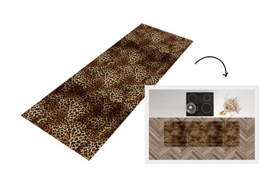 Keukenloper - Loper keuken - Luipaard - Patronen - Dieren - 150x50 cm - Keukenloper vinyl