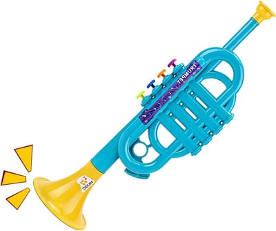 Muziek trompet - Speelgoed instrument - Kindermuziek leren - Realistisch mini ontwerp - 495 cm - Felle kleuren