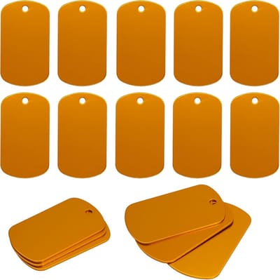 Blanco Aluminium Gravure Tags - 25 Stuks - Perfect voor Hondenpenning en Knutselprojecten
