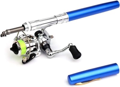 Mini Telescoop Spinfishing Reel en Hengel Set voor Beginners - Ideaal voor Visserij, Lichtgewicht en Draagbaar