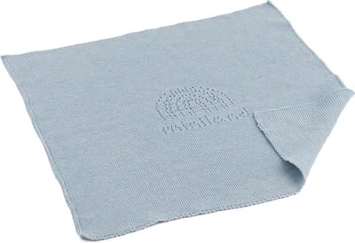 ML Poppen: GEBREID DEKENTJE AQUA 20x20cm, eco en gerecycleerd, blauw, 3+