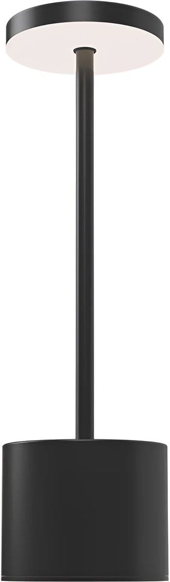 LED Tafellamp Draadloos Oplaadbaar - Brinton Zentor - Aanpasbare Lichtkleur 3000K-4000K-6500K - Spatwaterdicht IP44 - USB-C - Zwart