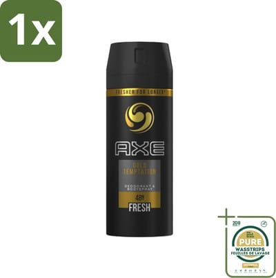 1 x Axe - Deodorant Bodyspray - 48hrs Fresh - Gold Temptation - 150 ml- 48 Uur Bescherming - Zweetvermindering - Deodorant Spray - Geur - Fris