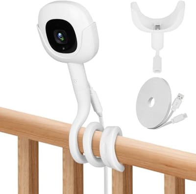 Oplader Mount voor Babyfoon met Type-C en 10FT Voedingskabel - Praktische Camera Bevestiging zonder Vervelende Gereedschappen