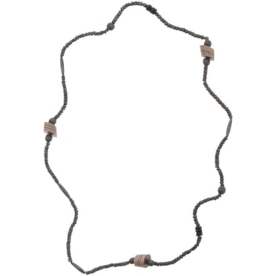 Behave – Kralenketting met houtaccenten – Urban boho stijl – 88 cm