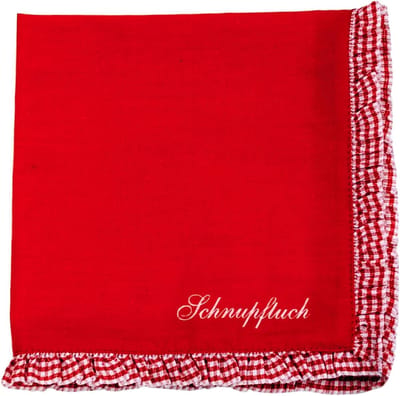 Stoffen zakdoeken - Herbruikbare doekjes - Dagelijks gebruik - Fair productie - 15 x 15 cm - Rood