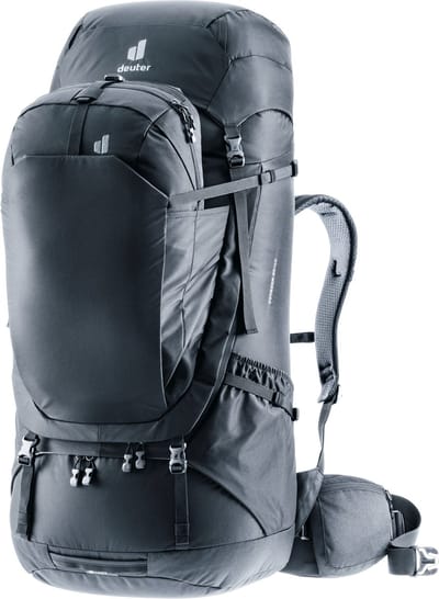 deuter toeristische rugzak rugzak Voyager 65 plus 10 Black zwart